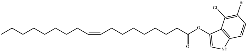 オレイン酸5-ブロモ-4-クロロ-3-インドキシル 化学構造式