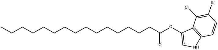 5-溴-4-氯-3-吲哚基棕榈酸盐, 341972-98-3, 结构式
