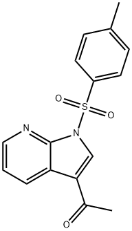 Ethanone, 1-[1-[(4-methylphenyl)sulfonyl]-1H-pyrrolo[2,3-b]pyridin-3-yl]- Struktur