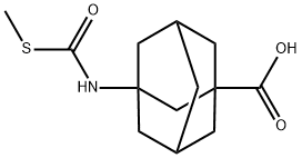 3-{[(メチルチオ)カルボニル]アミノ}アダマンタン-1-カルボン酸 化学構造式