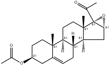 酢酸16,17-エポキシプレグネノロン 化学構造式