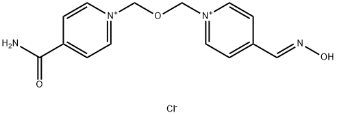 Pyridinium, 4-carbamoyl-4'-formyl-1,1'-(oxydimethylene)di-, dichloride, 4'-oxime|