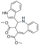 2,3-Dihydro-2-(1H-indol-3-yl)-1H-1-benzazepine-3,4-dicarboxylic acid dimethyl ester Struktur