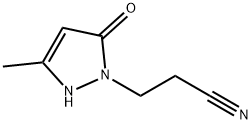 1H-Pyrazole-1-propanenitrile, 2,5-dihydro-3-methyl-5-oxo- (9CI) Structure