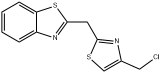2-([4-(CHLOROMETHYL)-1,3-THIAZOL-2-YL]METHYL)-1,3-BENZOTHIAZOLE 化学構造式
