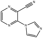 3-(咪唑-1-基)吡嗪-2-羧腈, 342412-44-6, 结构式