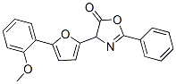 5(4H)-Oxazolone,  4-[5-(2-methoxyphenyl)-2-furanyl]-2-phenyl- 结构式