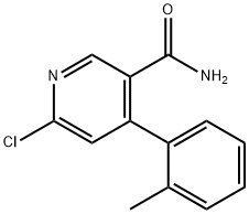 6-CHLORO-4-O-TOLYL-NICOTINAMIDE 化学構造式