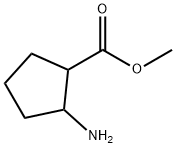 Cyclopentanecarboxylic acid, 2-amino-, methyl ester (9CI) Structure