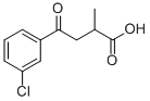 4-(3-クロロフェニル)-2-メチル-4-オキソ酪酸 化学構造式