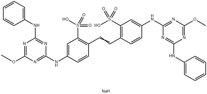 Disodium 4,4'-bis[(4-anilino-6-methoxy-1,3,5-triazin-2-yl)amino]stilbene-2,2'-disulphonate