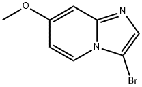 3-ブロモ-7-メトキシイミダゾ[1,2-A]ピリジン 化学構造式