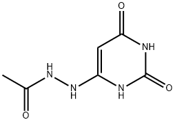 Acetic  acid,  2-(1,2,3,6-tetrahydro-2,6-dioxo-4-pyrimidinyl)hydrazide 化学構造式