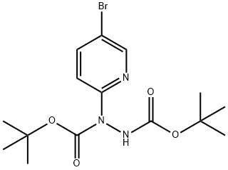 bis(1,1-dimethylethyl) 1-(5-bromo-2-pyridyl)
hydrazine-1,2-dicarboxylate Struktur