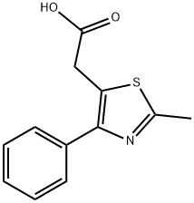 2-Methyl-4-phenyl-5-thiazoleacetic acid Structure