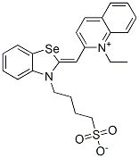 1-ETHYL-2-[[3-(4-SULPHONATOBUTYL)-2-BENZOSELENAZOLINYLIDENE]METHYL]QUINOLINIUM 结构式