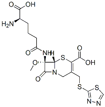 34279-72-6 (7S)-7-[[(R)-5-Amino-5-carboxy-1-oxopentyl]amino]-7-methoxy-3-[[(1,3,4-thiadiazol-2-yl)thio]methyl]cepham-3-ene-4-carboxylic acid