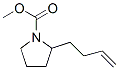 1-Pyrrolidinecarboxylic  acid,  2-(3-butenyl)-,  methyl  ester  (9CI) Structure