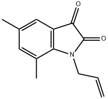 1H-Indole-2,3-dione, 5,7-dimethyl-1-(2-propenyl)- (9CI),342893-81-6,结构式