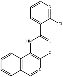 2-CHLORO-N-(3-CHLORO-4-ISOQUINOLINYL)-3-PYRIDINECARBOXAMIDE 化学構造式