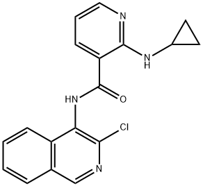 N-(3-CHLORO-4-ISOQUINOLINYL)-2-(CYCLOPROPYLAMINO)-3-PYRIDINECARBOXAMIDE Struktur