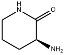 (S)-(-)-3-アミノ-2-ピペリドン 化学構造式