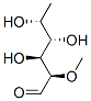 L-Galactose, 6-deoxy-2-O-methyl- 结构式