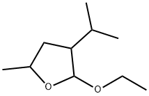 Furan, 2-ethoxytetrahydro-5-methyl-3-(1-methylethyl)- (9CI) Struktur