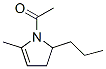 1H-Pyrrole, 1-acetyl-2,3-dihydro-5-methyl-2-propyl- (9CI) Struktur