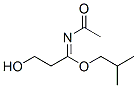 Propanimidic  acid,  N-acetyl-3-hydroxy-,  2-methylpropyl  ester Structure