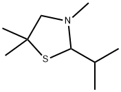 Thiazolidine, 3,5,5-trimethyl-2-(1-methylethyl)- (9CI) Structure