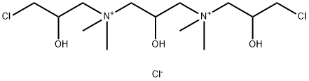 (2-hydroxytrimethylene)bis[(3-chloro-2-hydroxypropyl)dimethylammonium] dichloride 化学構造式