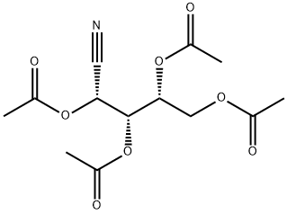 2-O,3-O,4-O,5-O-Tetraacetyl-D-lyxononitrile Structure