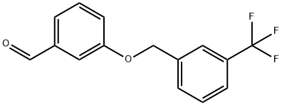 3-{[3-(三氟甲基)苄基]氧基}苯甲醛, 343604-08-0, 结构式