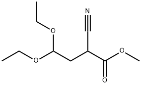 Butanoic acid, 2-cyano-4,4-diethoxy-, methyl ester (9CI) Structure