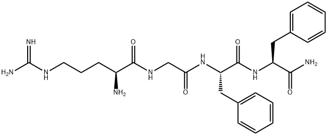 Arg-gly-phe-phe-NH2,34367-74-3,结构式