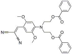 2-[[4-[Bis[2-(benzoyloxy)ethyl]amino]-2,5-dimethoxyphenyl]methylene]propanedinitrile Structure