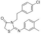 3-[2-(4-Chlorophenyl)ethyl]-2-[(3,4-dimethylphenyl)imino]-4-thiazolidinone Structure