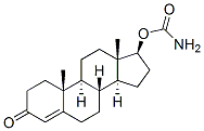 17 beta-aminocarbonyloxy-4-androsten-3-one Struktur