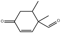 2-Cyclohexene-1-carboxaldehyde, 1,6-dimethyl-4-oxo- (9CI) Structure