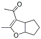 Ethanone, 1-(3a,5,6,6a-tetrahydro-2-methyl-4H-cyclopenta[b]furan-3-yl)- (9CI) Struktur
