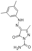 3-Methyl-5-oxo-4-[2-(3,5-xylyl)hydrazono]-2-pyrazoline-1-carboxamide 结构式