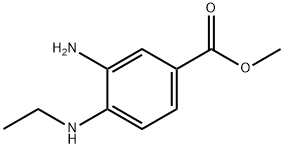 Benzoic acid, 3-amino-4-(ethylamino)-, methyl ester (9CI) 化学構造式