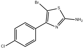 5-溴-4-(4-氯苯基)噻唑-2-胺,343946-25-8,结构式