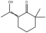 Cyclohexanone, 6-(1-hydroxyethylidene)-2,2-dimethyl- (9CI) 化学構造式