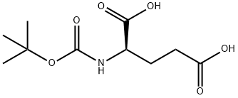N-(tert-ブトキシカルボニル)-D-グルタミン酸 化学構造式