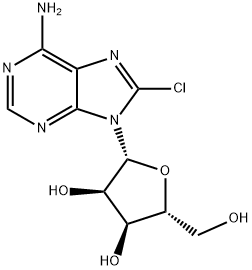 8-クロロアデノシン 化学構造式