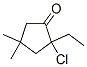 Cyclopentanone,  2-chloro-2-ethyl-4,4-dimethyl- Structure