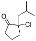 Cyclopentanone,  2-chloro-2-(2-methylpropyl)- Structure