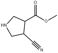 3-Pyrrolidinecarboxylicacid,4-cyano-,methylester(9CI) Structure